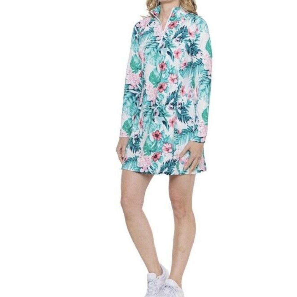 New Tommy Bahama Women's Golf Tennis Athletic Dress/Shorts Floral Long Sleeve M‎
